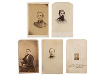 [CIVIL WAR - PHOTOGRAPHY]. A group of CDVs including Civil War officers and enlisted men.