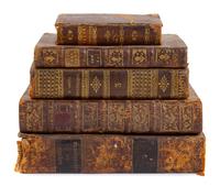 A Desk Set as Books, 2 Inkwells and Blotter