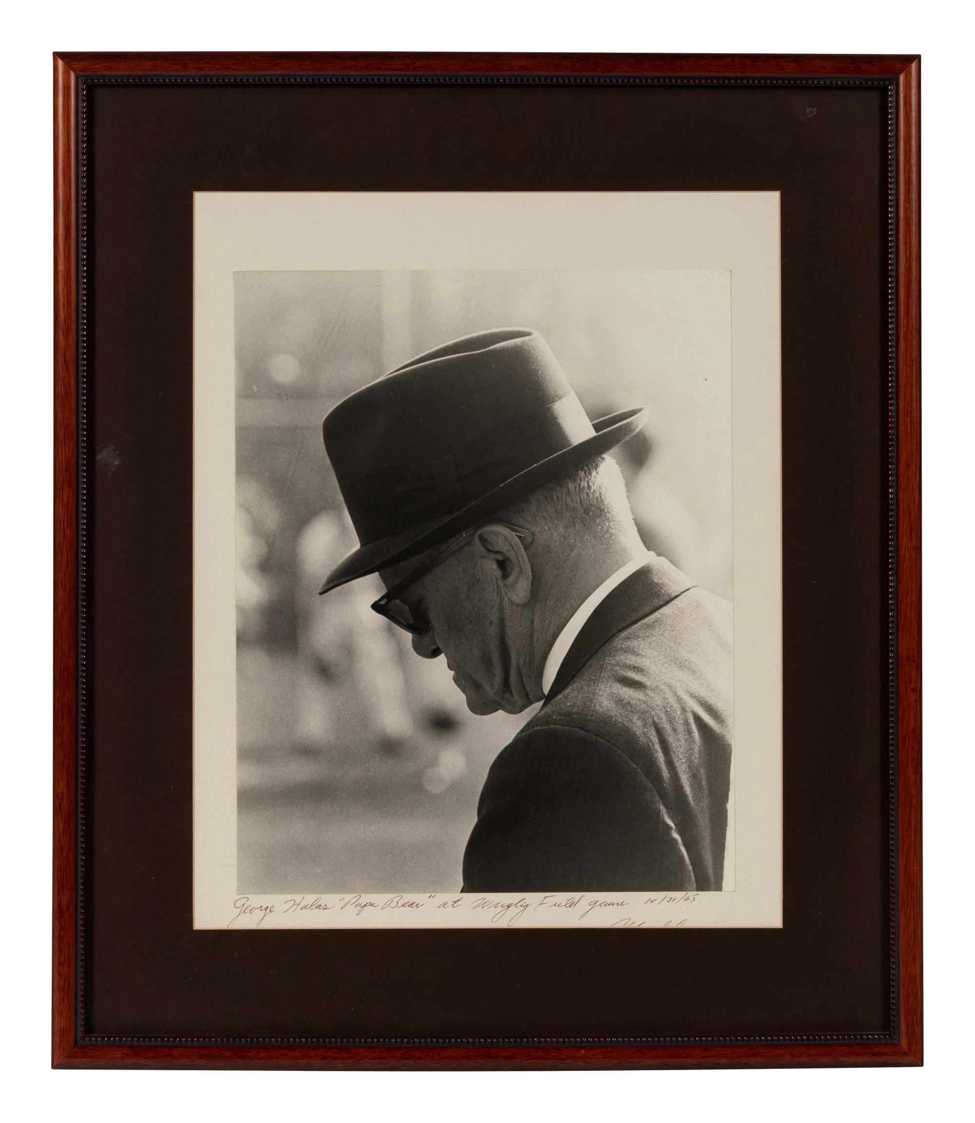 A Group of 14 Photographs of George Halas Formerly Displayed at Mike Ditka's Restaurant