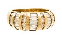 A Yellow Gold and Diamond Ring, 3.40 dwts.