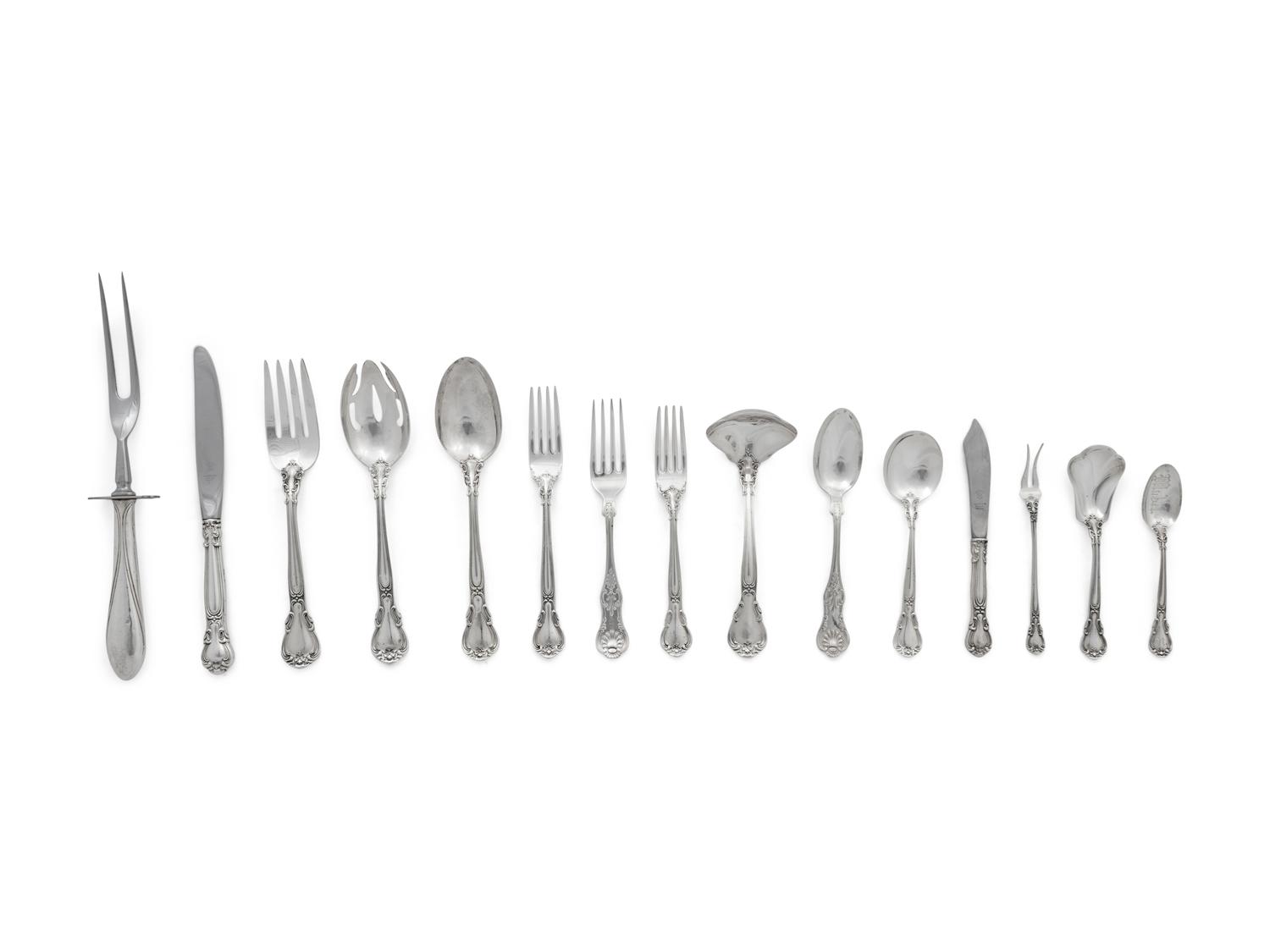 An American Silver Collection of Flatware Articles