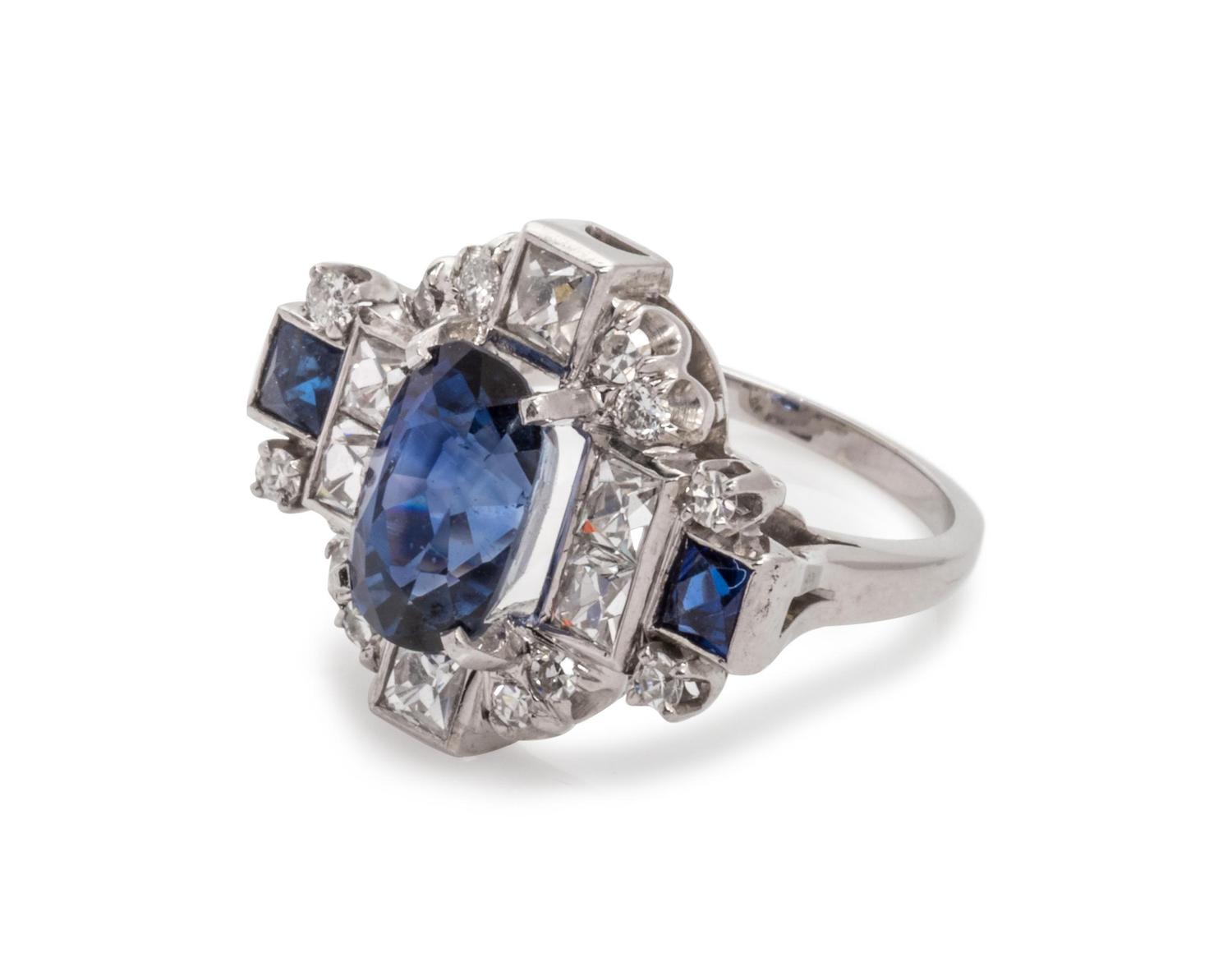 Sapphire and Diamond Ring