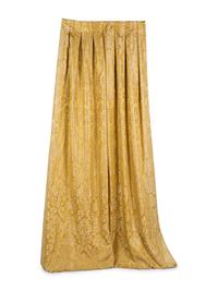 A Set of Six Scalamandré Silk Drapes