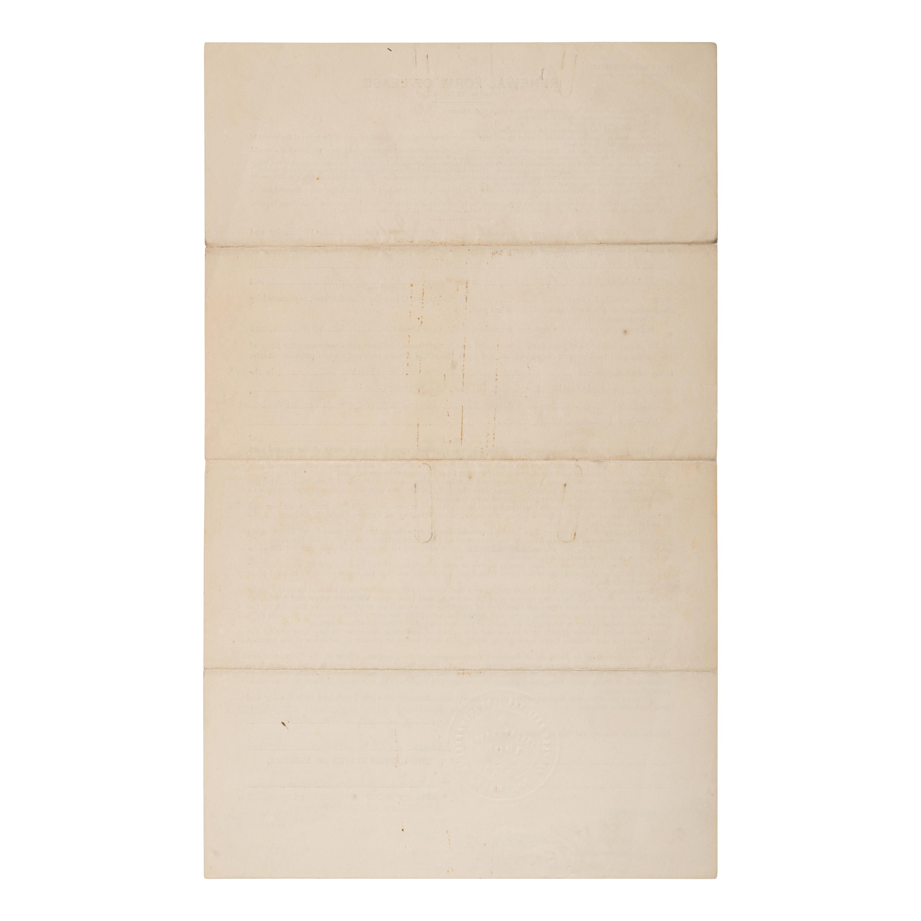 Roosevelt, Franklin Delano (1882-1945). Partly printed document signed ("Fr. Roosevelt") as Assistant Secretary of the Navy., Washington, D.C., 1 July 1919.