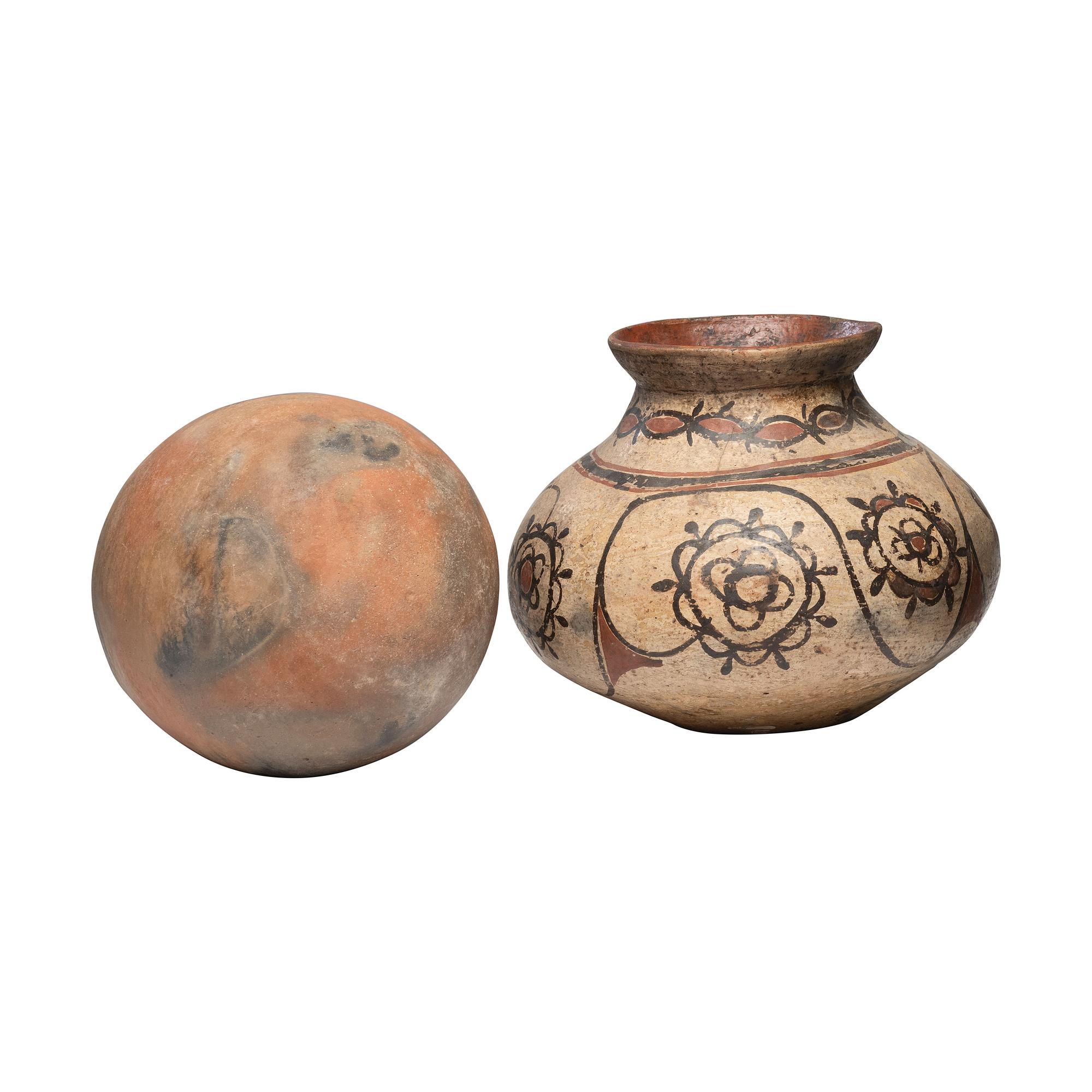Pair of Utilitarian Tohono O'odham Pottery Jars, PLUS