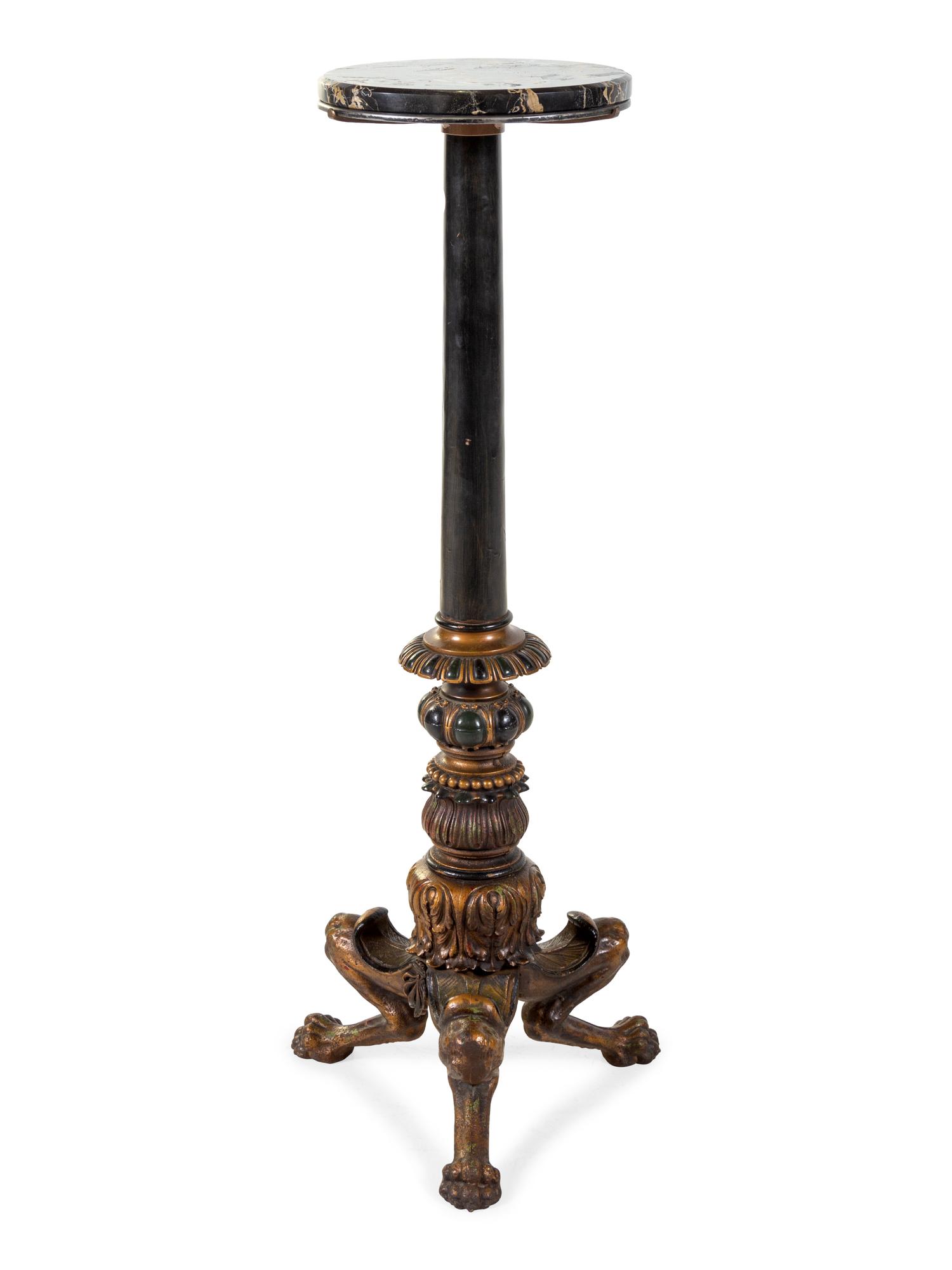 A Neoclassical Style Iron Pedestal