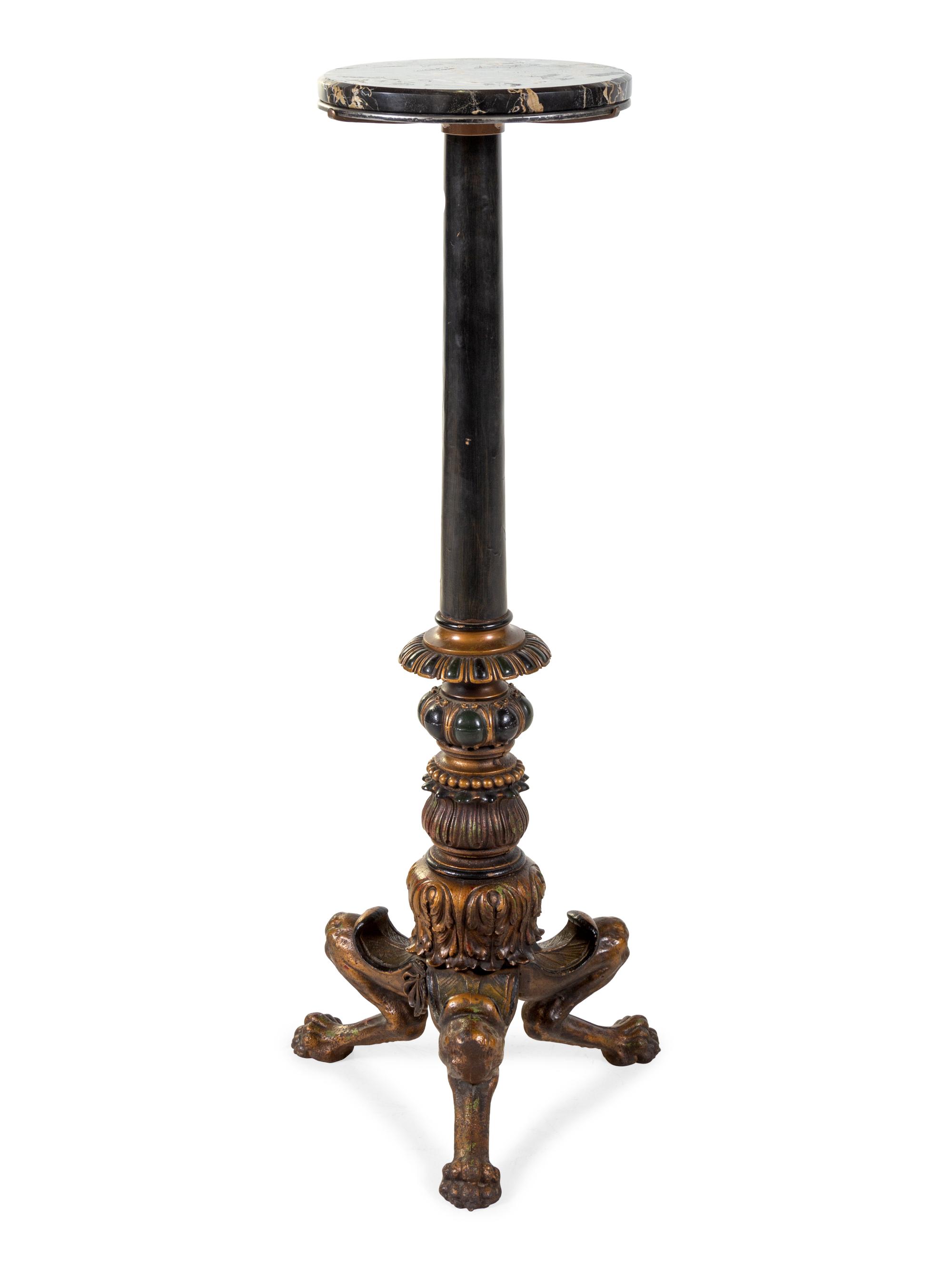 A Neoclassical Style Iron Pedestal