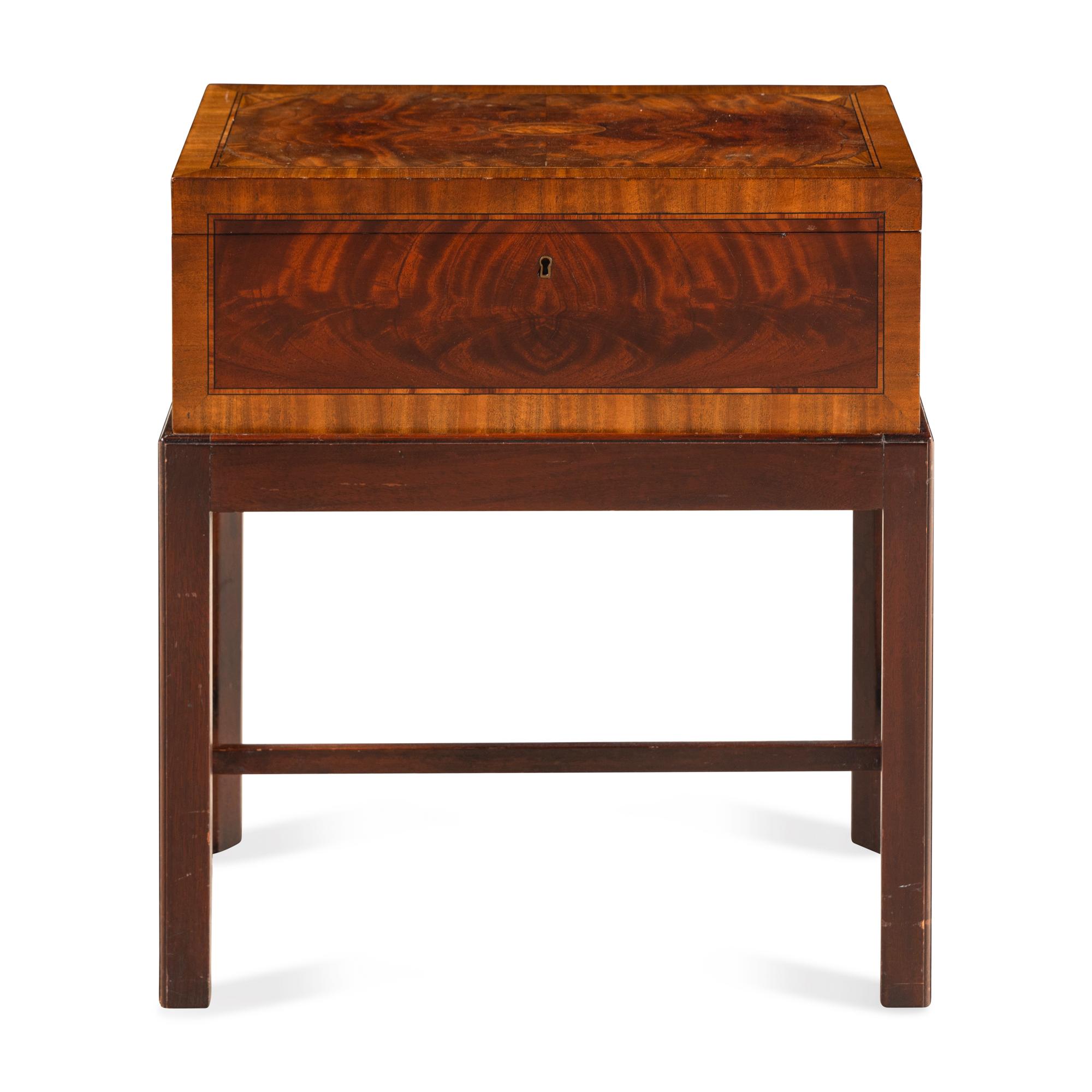 A George III Style Mahogany Chest on Stand