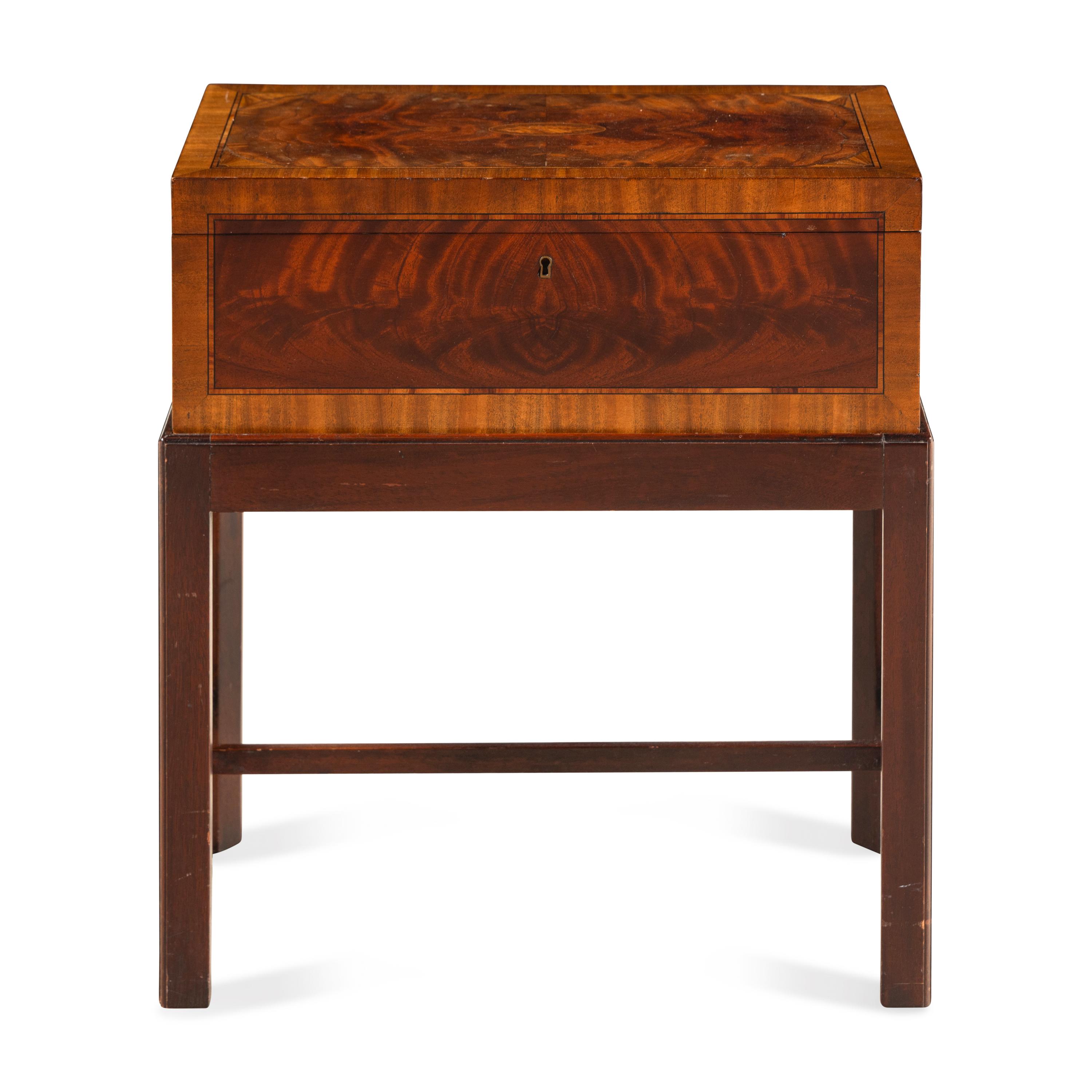 A George III Style Mahogany Chest on Stand