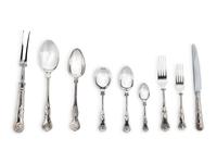 An Elizabeth II Silver Kings Pattern Flatware Service R. Carr Ltd., Sheffield, 1997-98