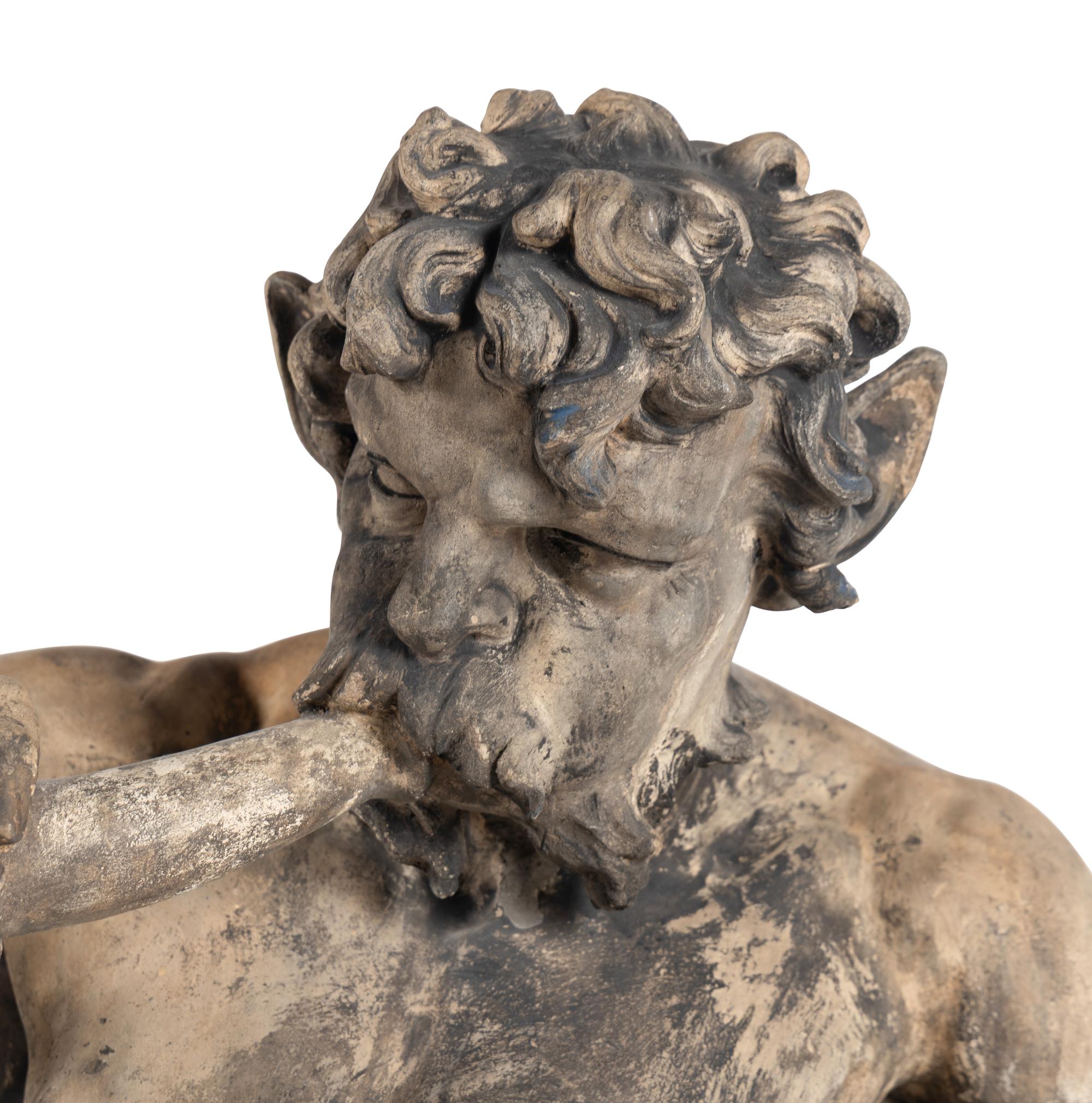 A Large Terracotta Figure of a Triton