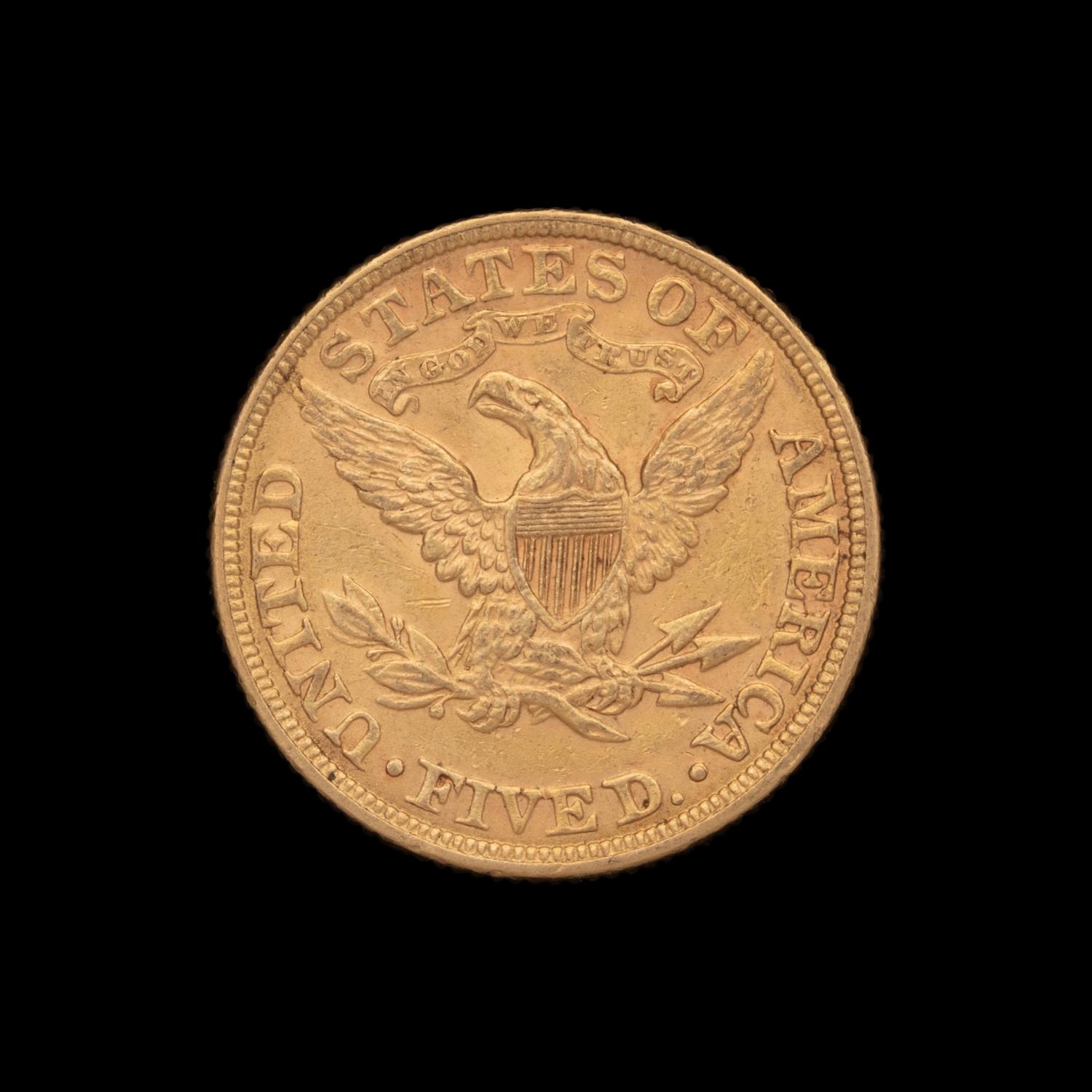 A 1895 Liberty Head $5 Gold Coin
