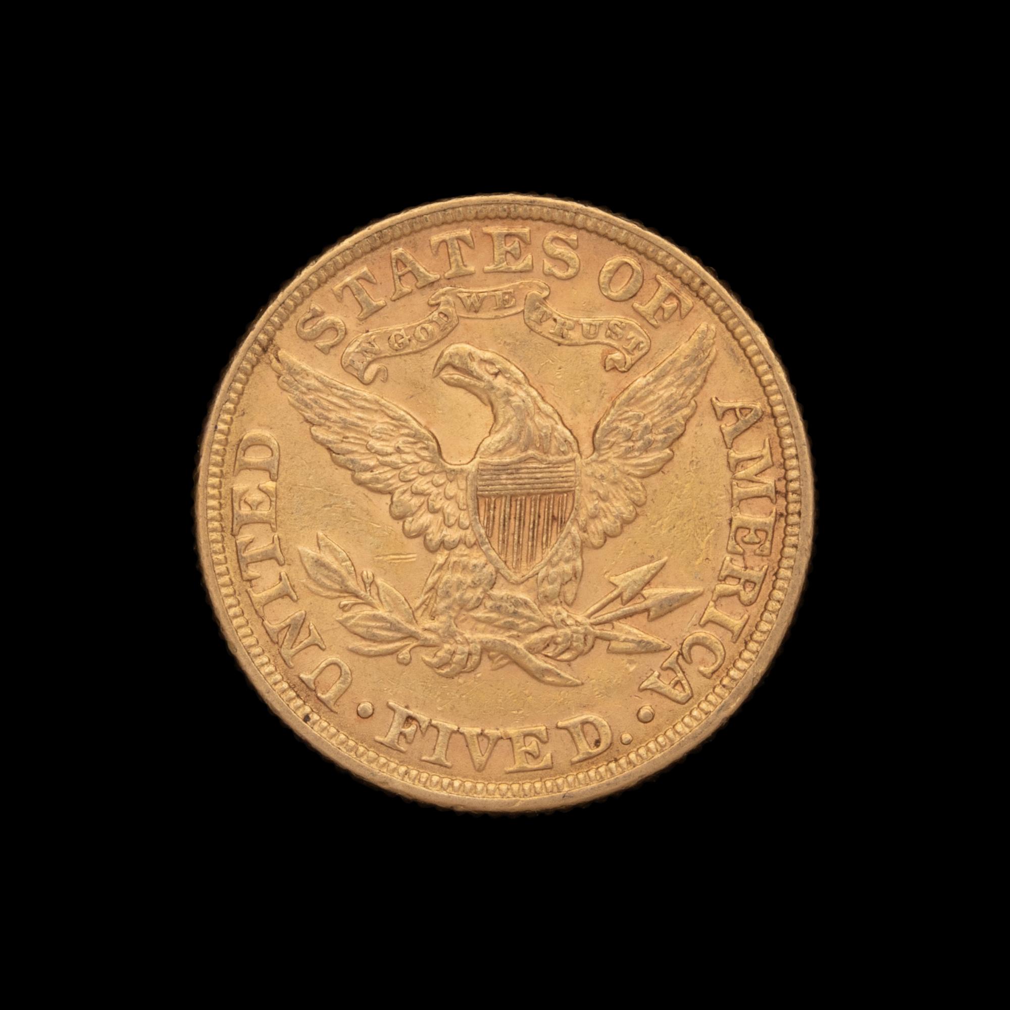 A 1895 Liberty Head $5 Gold Coin