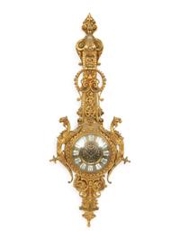 A Napoleon III Gilt Bronze Cartel Clock by Perrin, Paris