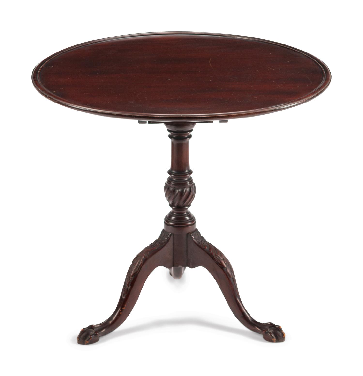A George III Mahogany Tilt-Top Tea Table — THIRD QUARTER 18TH CENTURY