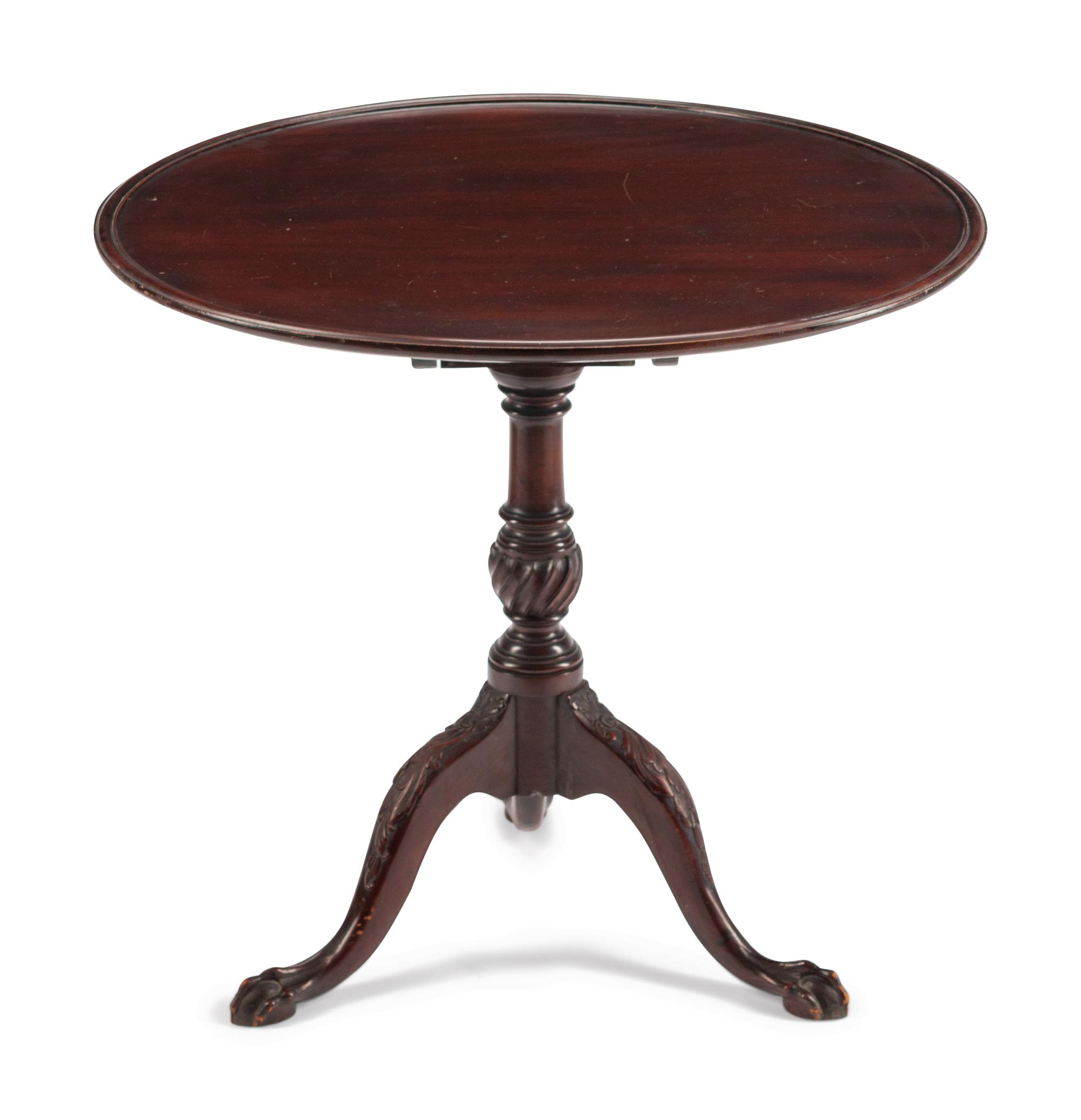A George III Mahogany Tilt-Top Tea Table — THIRD QUARTER 18TH CENTURY