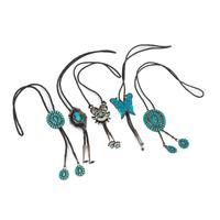 Navajo and Zuni Silver Bolo Ties