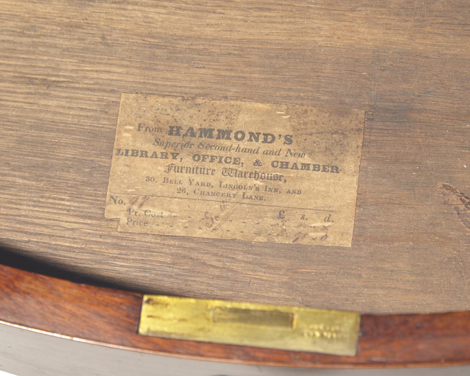 A Regency inlaid mahogany library center table, stamped "Willson London," circa 1820