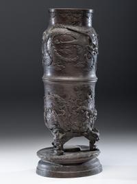 A Japanese Qilin, Phoenix, and Lion Bronze Urn