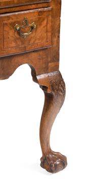 A George II Burl Walnut Chest on Stand