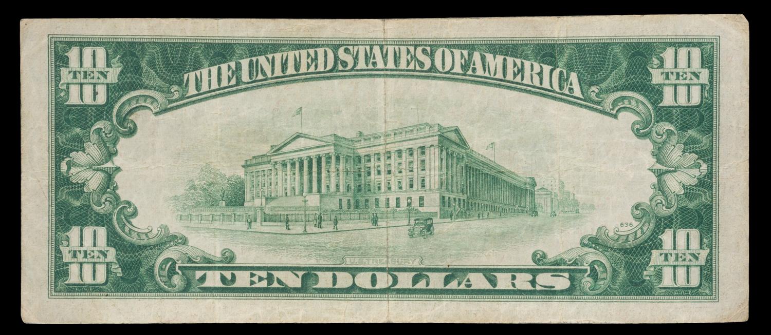 A United States 1934A $10 Silver Certificate
