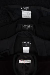 Four Designer Items: Two Chanel Jackets, One Chanel Skirt, and One Yves Saint Laurent Jacket