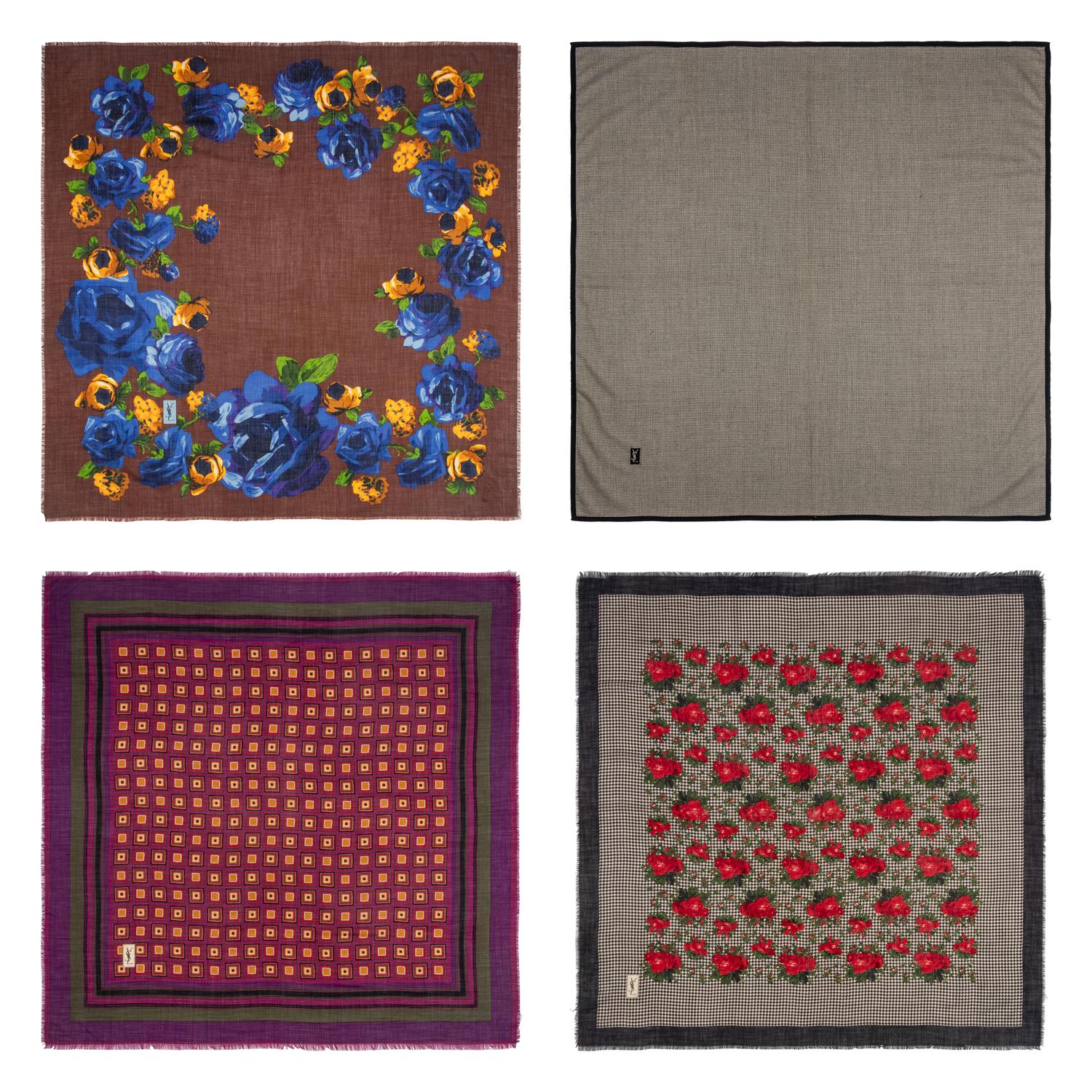 Four Yves Saint Laurent Shawls