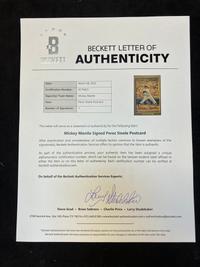 A Mickey Mantle Signed Autograph Perez-Steele Great Moments Card (Beckett Authentication Services Letter),
