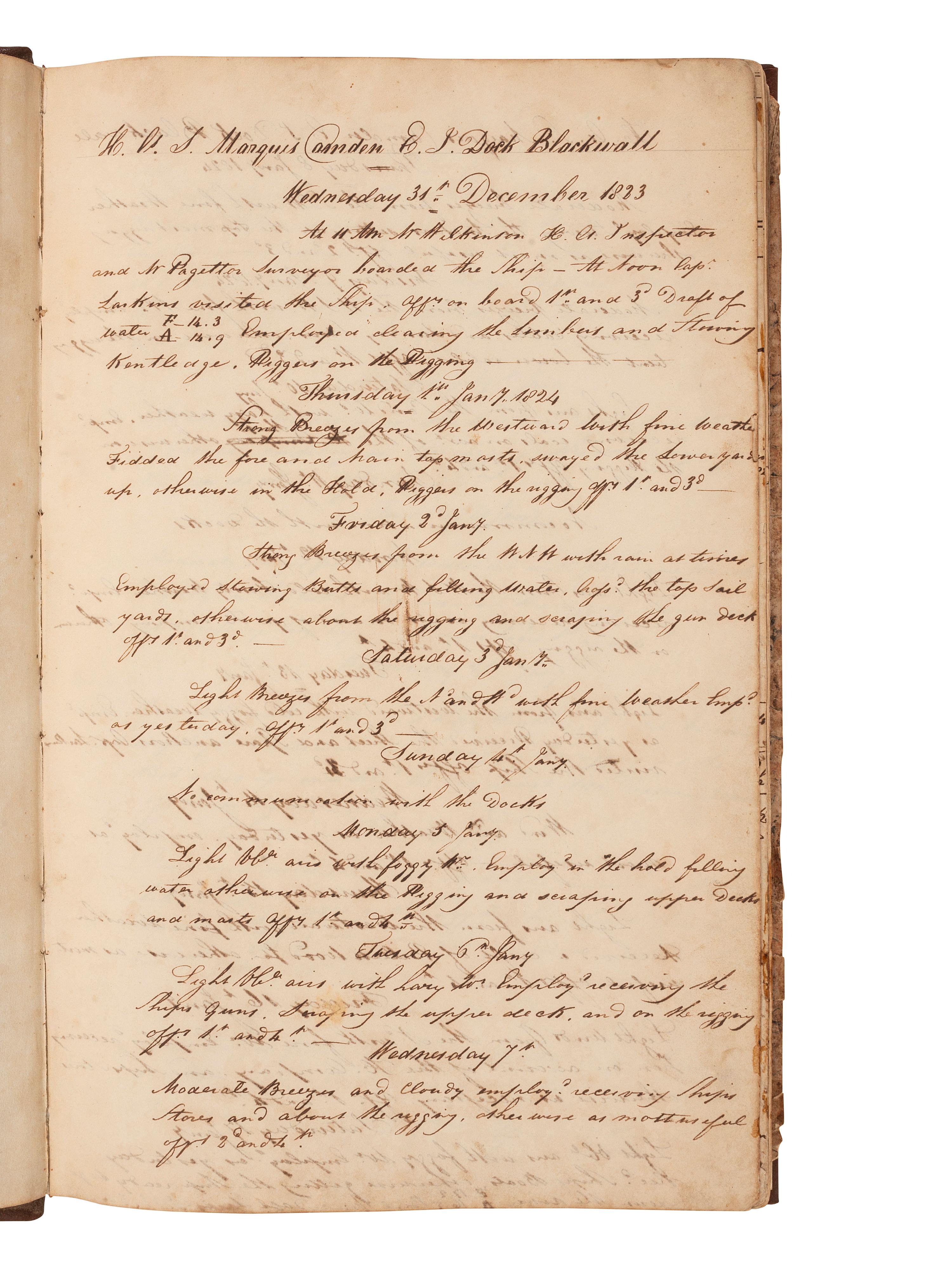 [MARITIME -- MANUSCRIPTS]. Two manuscripts relating to English shipping, comprising: