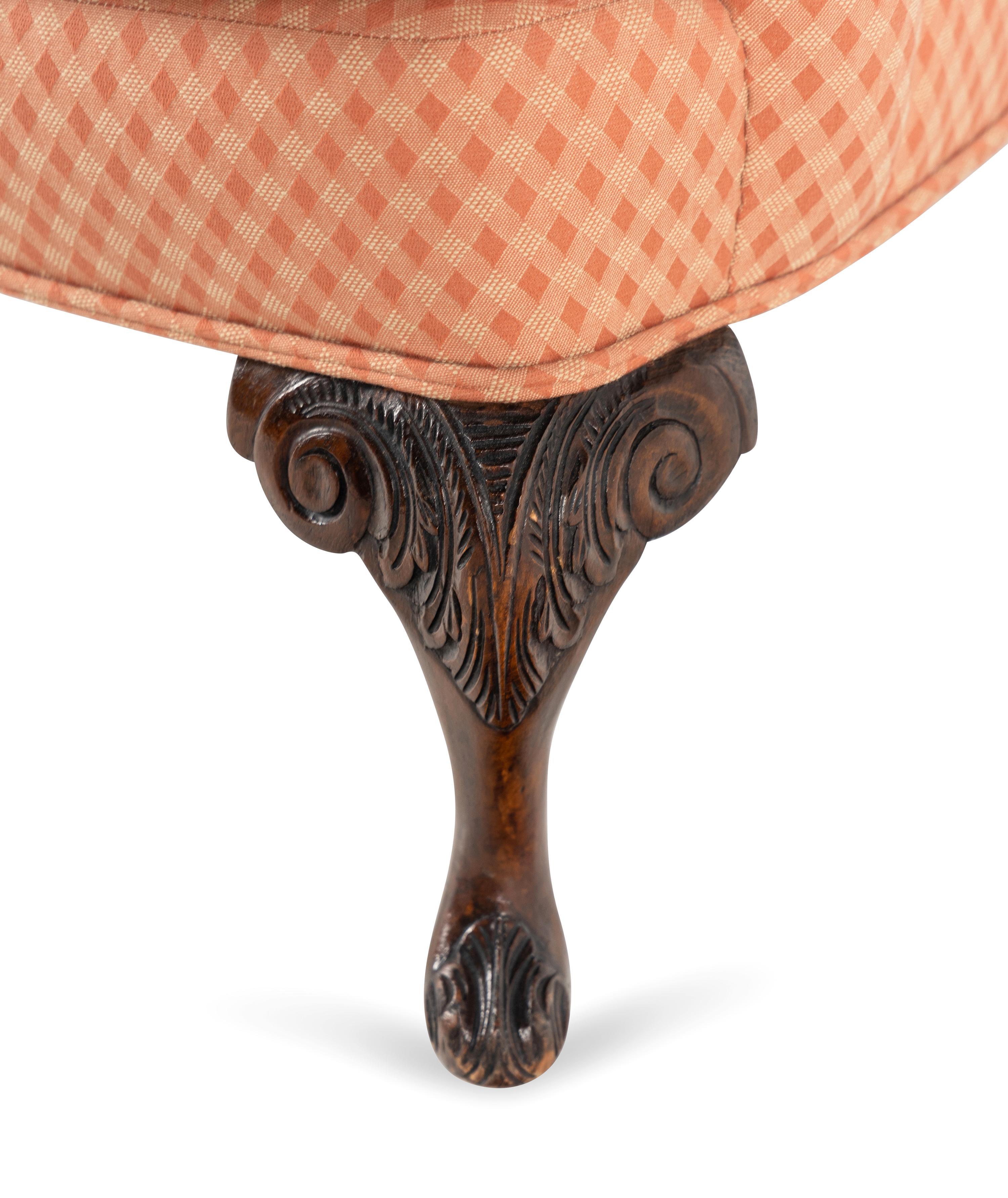 A George II Style Walnut Wingback Armchair