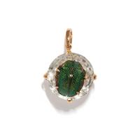 VICTORIAN, ROCK CRYSTAL SCARAB BEETLE PENDANT/BROOCH