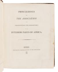 [TRAVEL & EXPLORATION] -- [AFRICA] -- Proceedings of the Association for Promoting the Discover of the Interior Parts of Africa. London: C. Macrae, 1790.