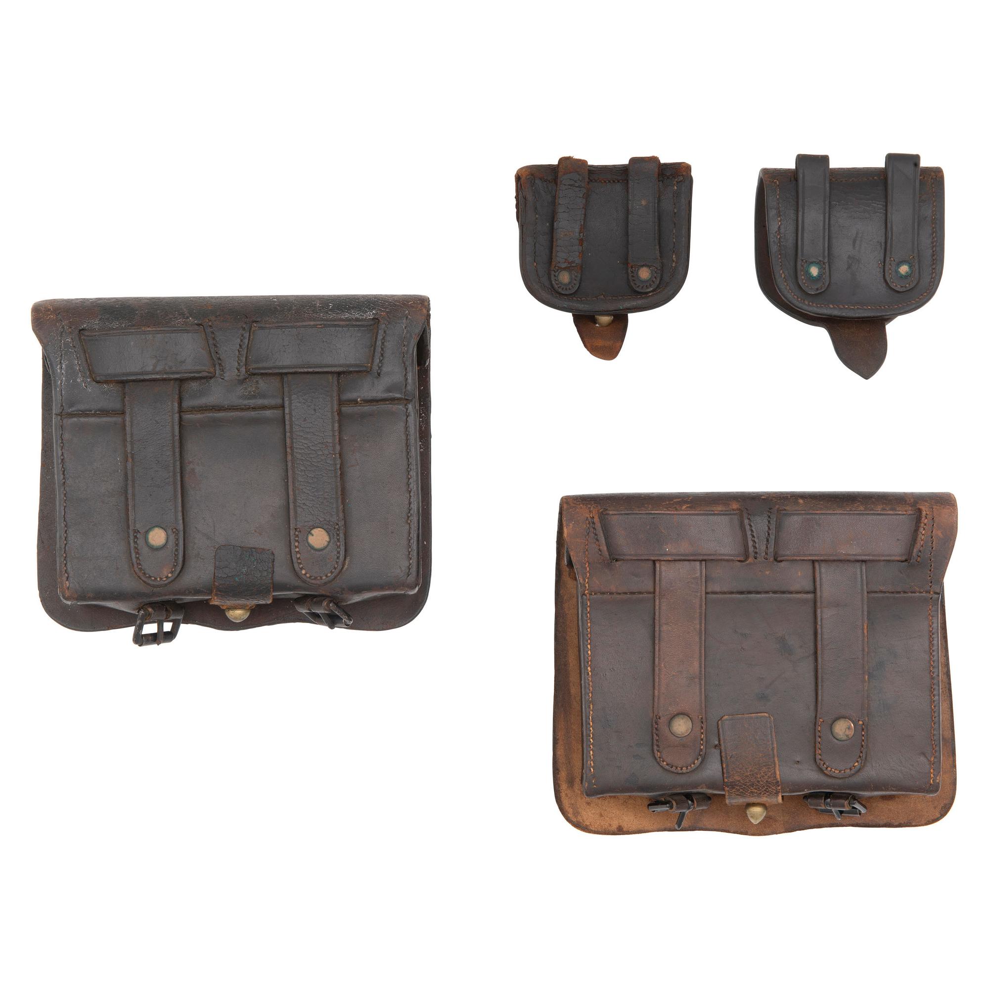 Two US Pattern July of 1864 Type II Cartridge Boxes and Two Cap Pouches