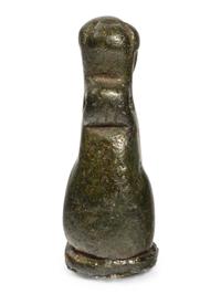 An Egyptian Bronze Sphinx