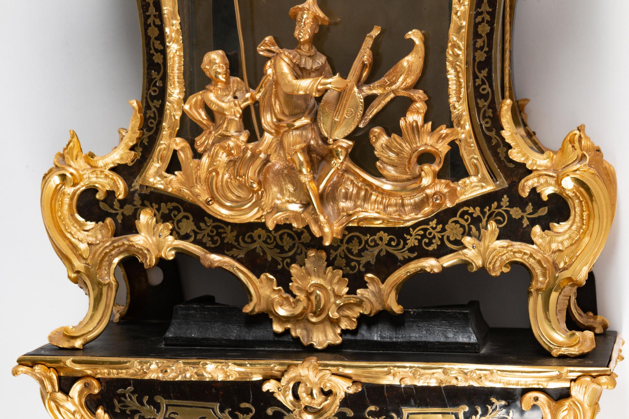 A Louis XV Style Boulle Bracket Clock and Bracket — THE DIAL INSCRIBED DELORME À PARIS, 19TH CENTURY