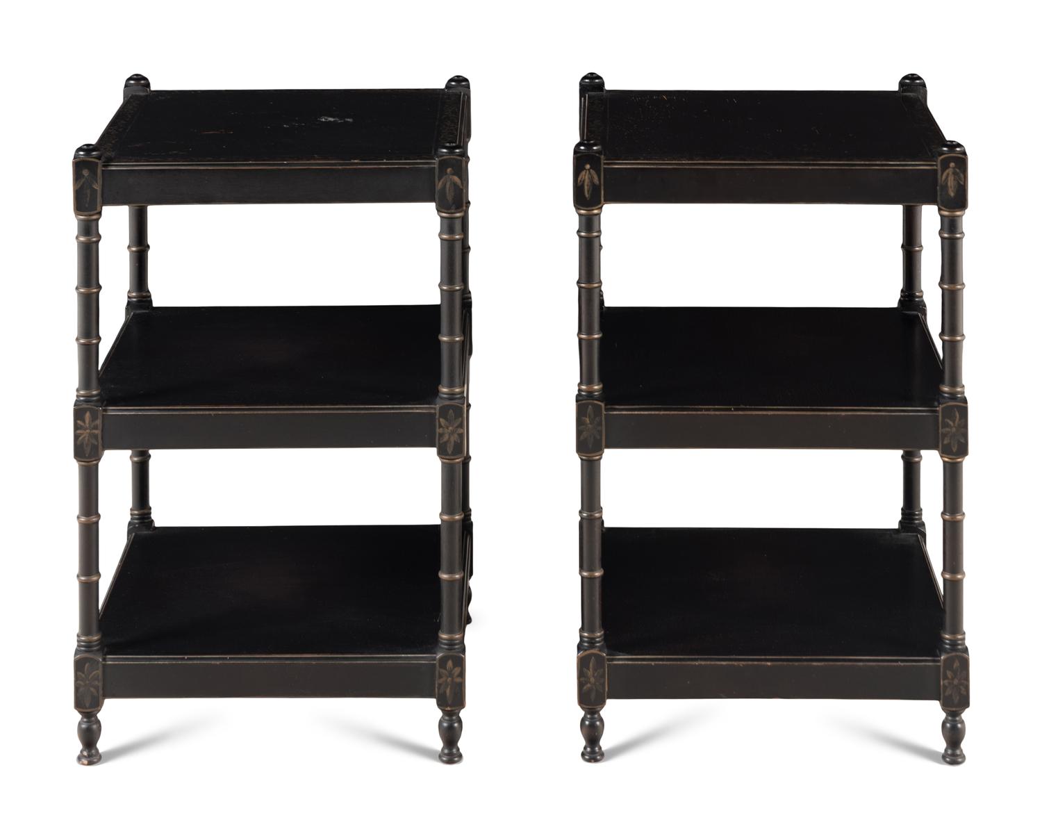 A Pair of Regency Style Painted Side Tables