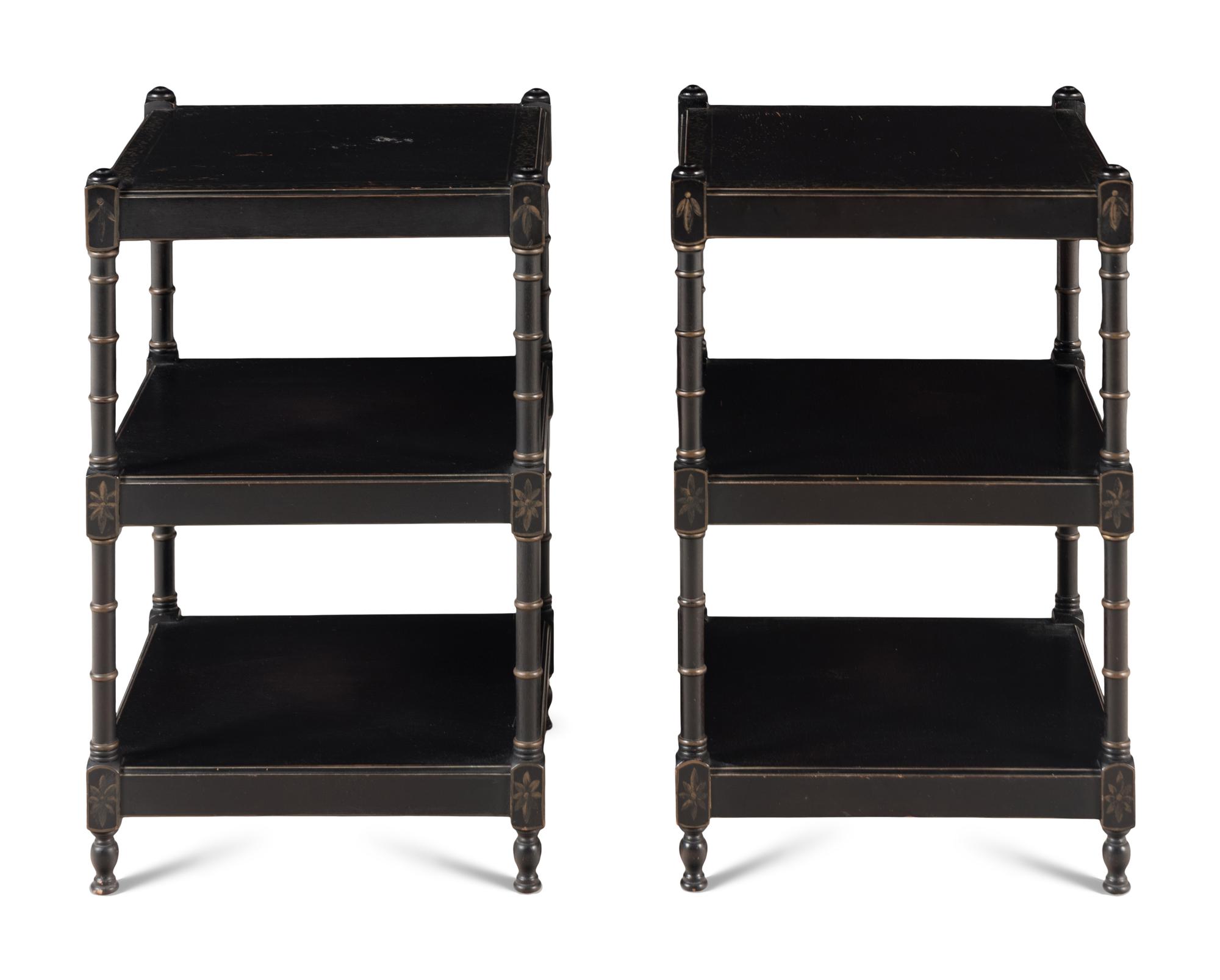 A Pair of Regency Style Painted Side Tables