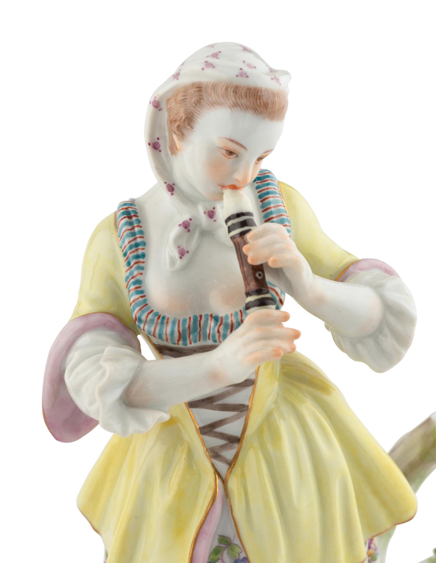 A Pair of Meissen Porcelain Figures