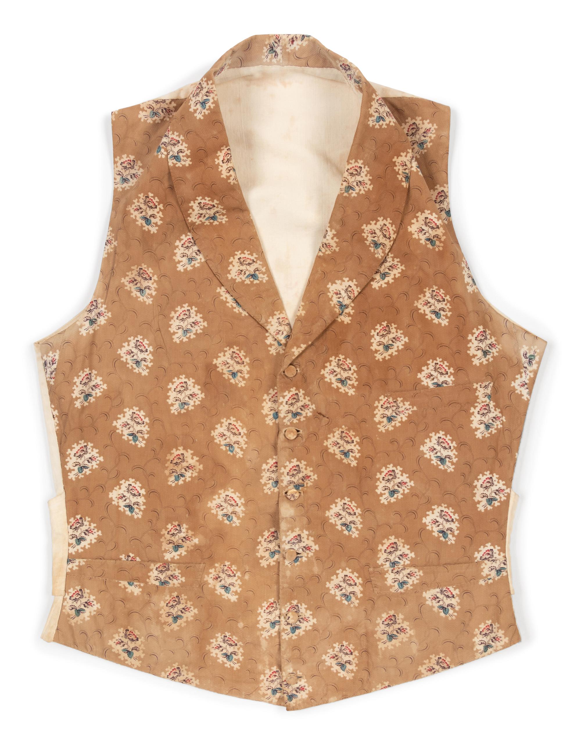 Three Men's 19th Century Waistcoats/Vests, 1840-1860