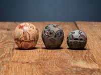 Miniature Sgraffito Pottery, with Hunters and Warriors