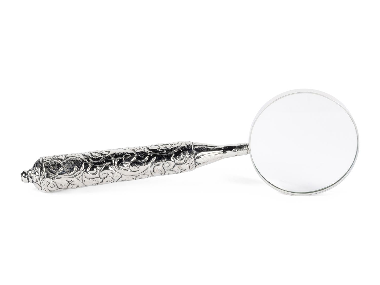 Two Silver-Plate Hand Magnifiers