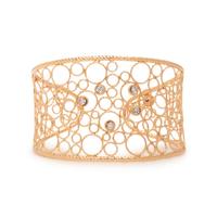 Roberto Coin, 'Bollicine', Diamond and Rose Gold Cuff Bracelet