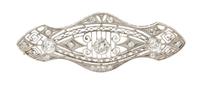 An Antique Platinum, Yellow Gold and Diamond Brooch, 6.60 dwts.