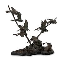 A Bronze Group of Flying Geese