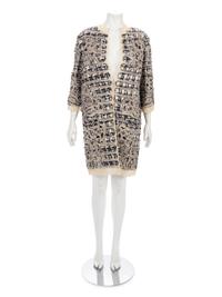 Oscar de la Renta Bouclé Applique on Net Jacket, Resort 2007