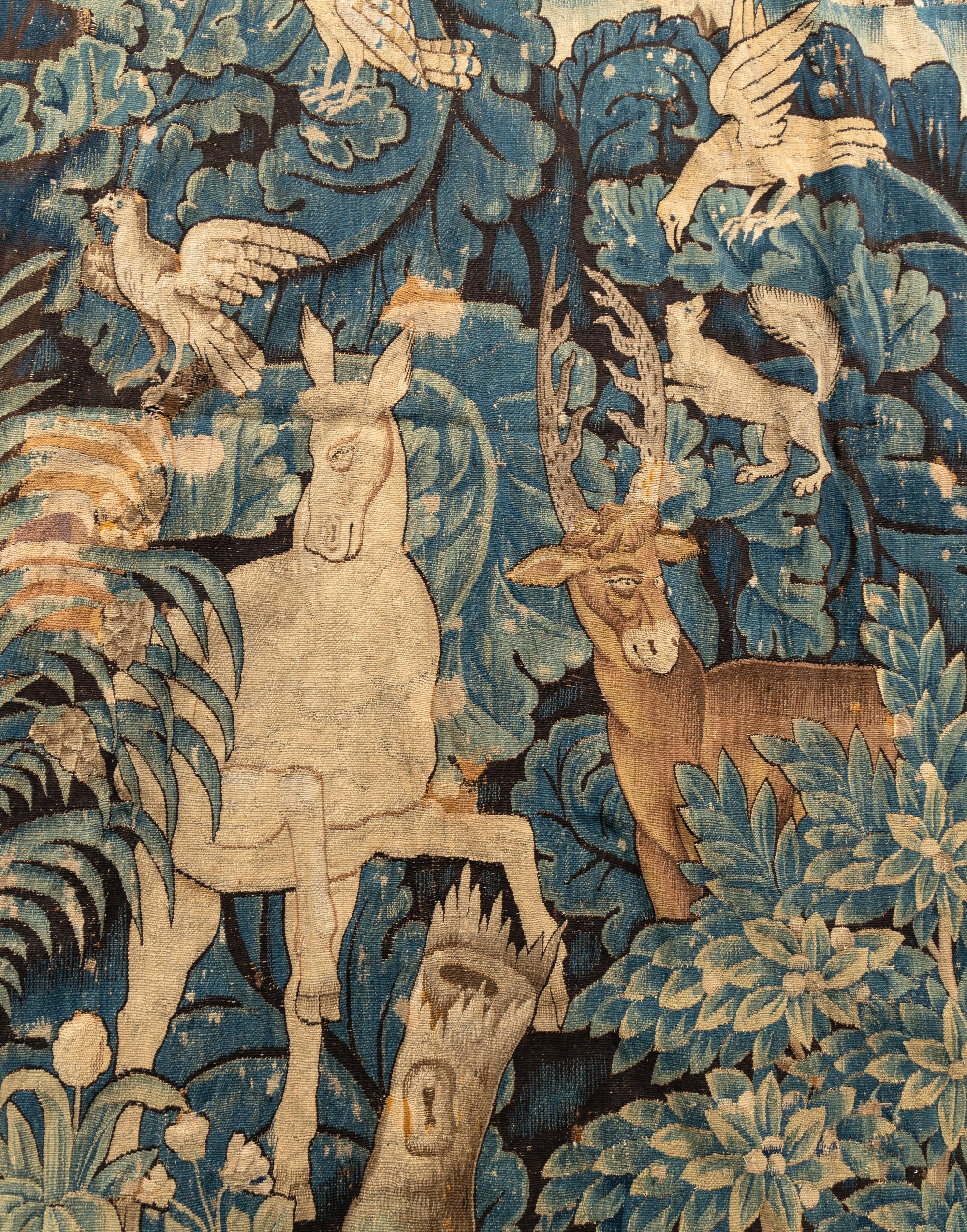 A Flemish Wool Verdure Tapestry