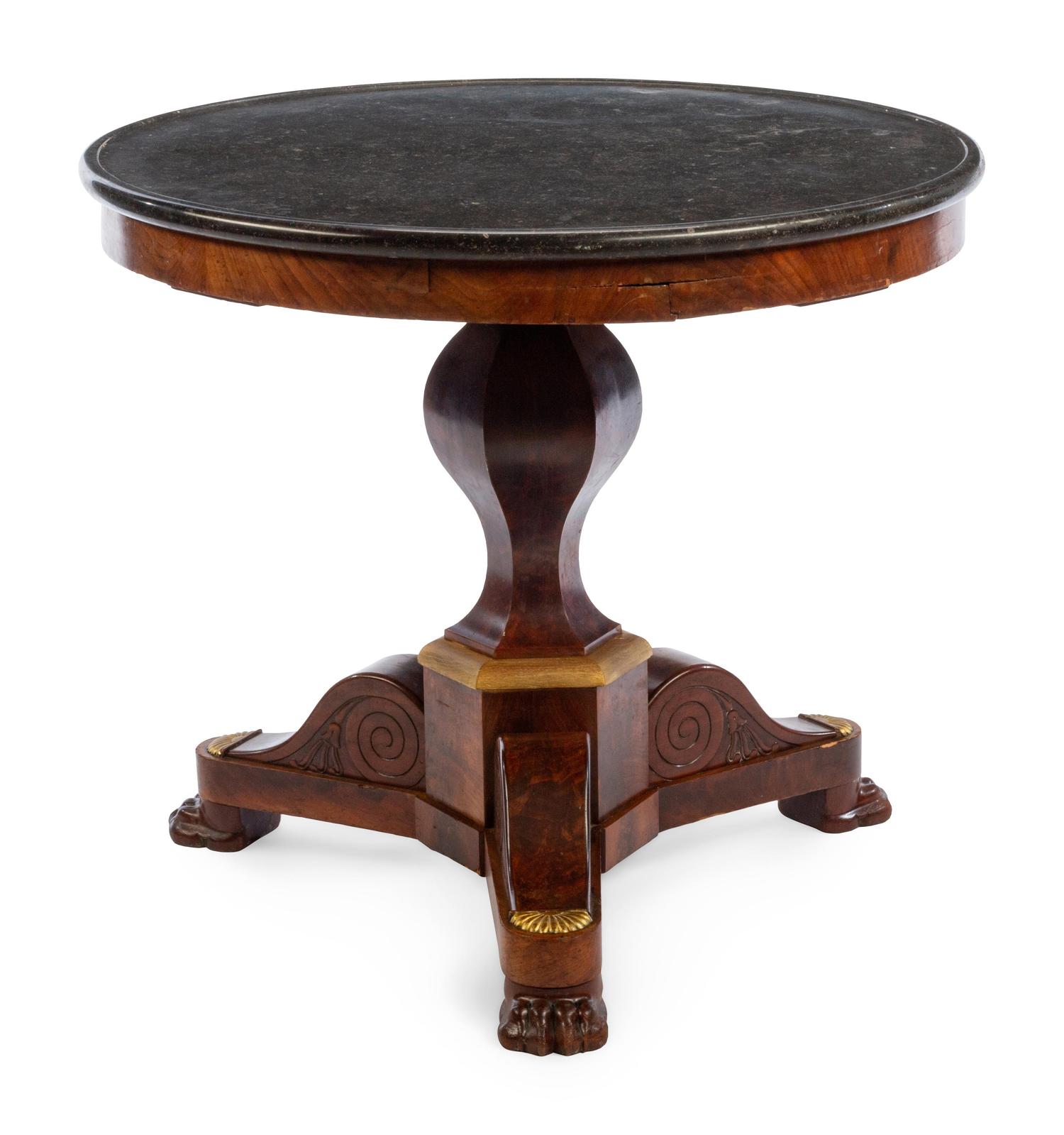 A Louis Philippe Parcel Gilt Walnut Guéridon