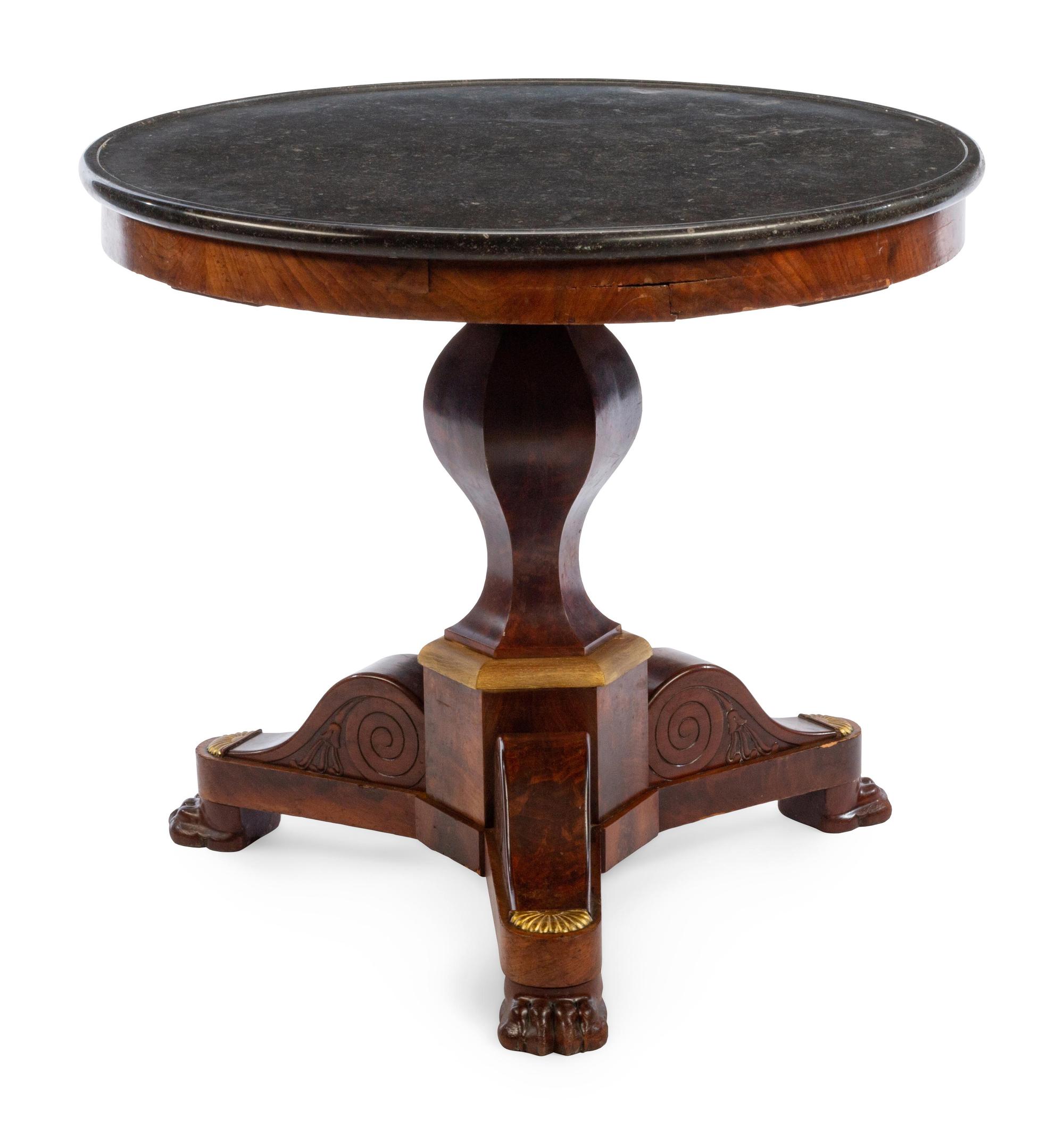 A Louis Philippe Parcel Gilt Walnut Guéridon
