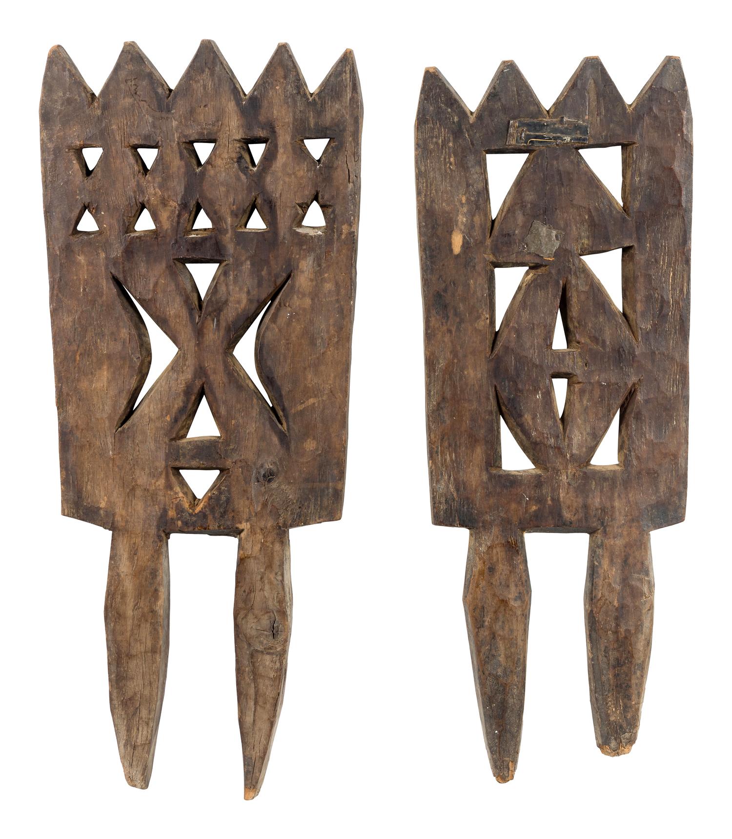 Two African Carved Wood Panels