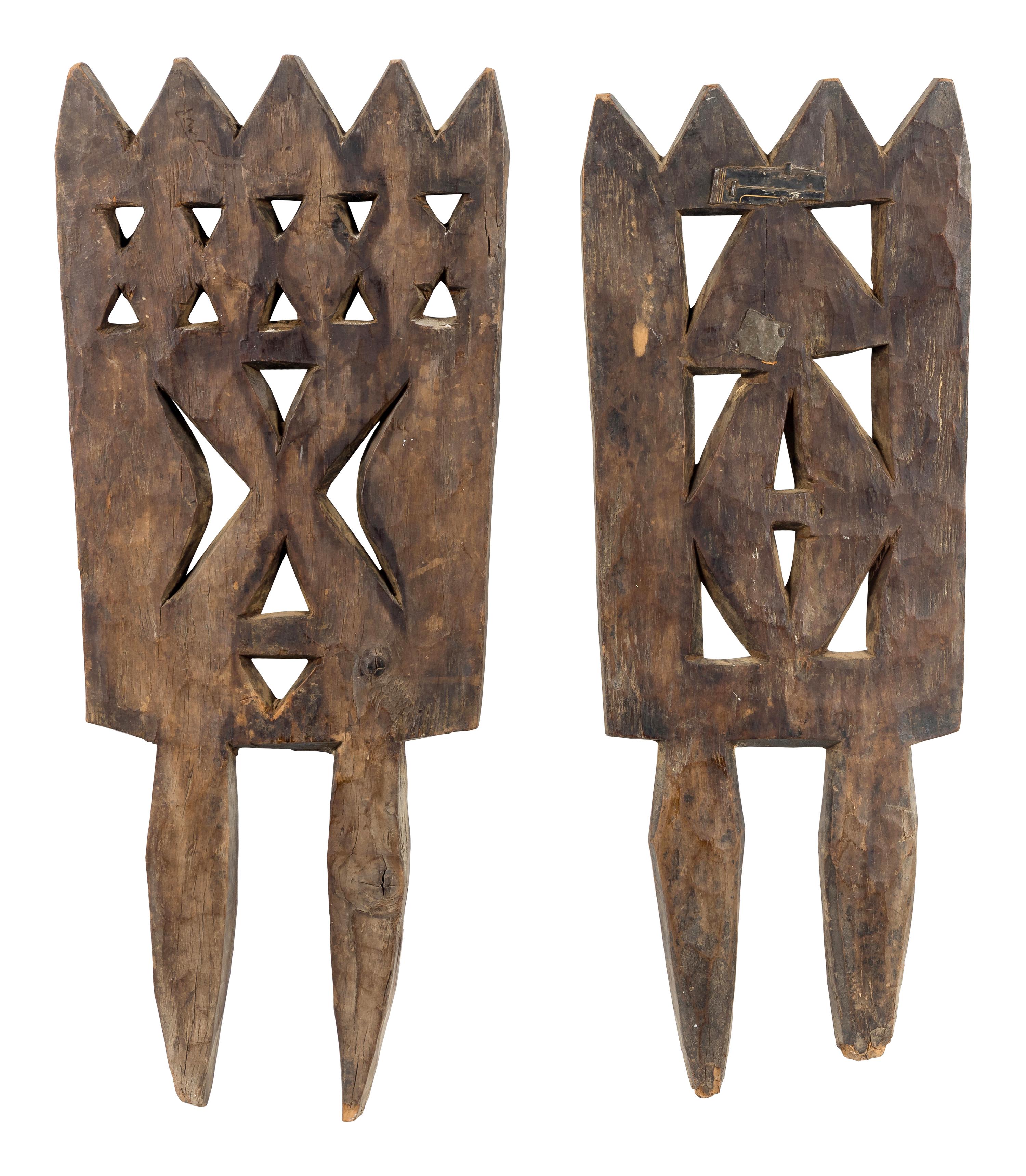 Two African Carved Wood Panels